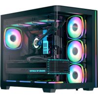 caja pc aerocool p500c evo torre midi atx con panel vidrio y argb
