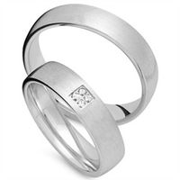 alianzas 14 quilates oro blanco 4 diamantes