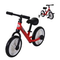homcom bicicleta de equilibrio con pedales y ruedas entrenamiento extraibles asiento regulable 33-38cm ninos 24 meses carga 25kg rojo   aosom espana