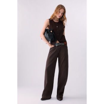 Liu Jo Pantalones Pantalón straight con cinturilla asimétrico para mujer