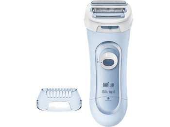 Rasuradora - Braun Silk-épil 5-160, 3 En 1 Wet&Dry, Sistema de Recorte Y Exfoliación + 2 Accesorios, Azul