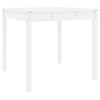 Mesa De Jardín，mesa Para Exteriores，mesa De Patio Madera Maciza De Pino Blanco 82,5x82,5x76 Cm