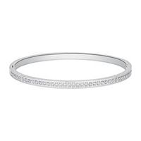 brazalete de acero inoxidable con circonita grabable