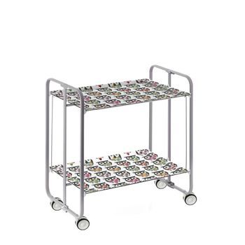 Carrito Auxiliar Plegable Bauhaus Con Ruedas – Armazón Metálico Gris, 2 Niveles, 4 Posiciones Ajustables,,72