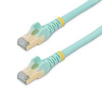 startechcom cable 1m ethernet cat6a - cable de red de 10 gigabits blindado snagless rj45 poe de 100w - latiguillo stp de 10gbe con alivio de tensian - fluke - ul - tia - aqua