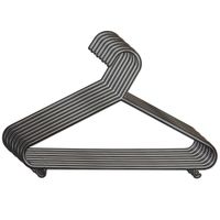 pack de 8 perchas de plastico negras