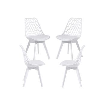 Pack 4 Sillas Mima Suprym De Polipropileno 82*49*43 Cm - Blanco