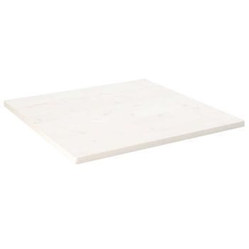 Tablero De Mesa Cuadrado Madera Maciza Pino Blanco 90x90x2,5 Cm Vidaxl