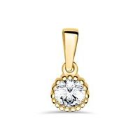 colgante para cadenaes en oro 14 quilates con piedra circonita