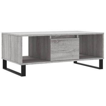 Mesa De Café | Mesa De Centro Madera Contrachapada Gris Sonoma 90x50x36,5 Cm