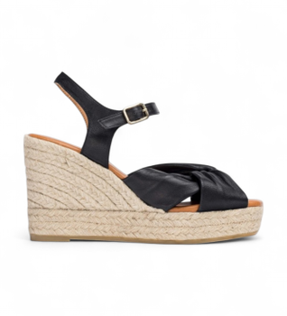 Wonders para mujer. YH-SO522_5447_5792 Alpargatas de Piel Anakena negro (37), 5 a 8cm, Hebilla, Casual