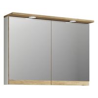 armario con espejo de bano led 59x80x23 cosila
