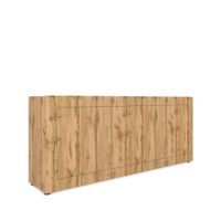 aparador 4 puertas 200x40x835 cm efecto madeira roble