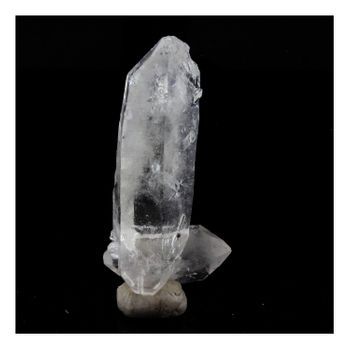 Quartz Biterminée - Natural Pierre De Francia, Bourg D'oisans - Crystal De Quartz Brut, Colección Mineral | 18.57 Ct - Certificado De Autenticidad