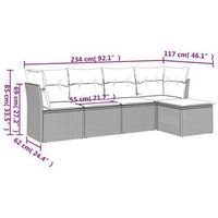 conjunto de ocio para jardin exterior con cojines conjunto de cinco piezas