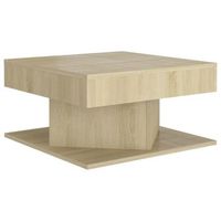 mesa de centro de diseno moderno y contemporaneo 57 x 57 x 30 cm madera de ingenieria color roble dec038968