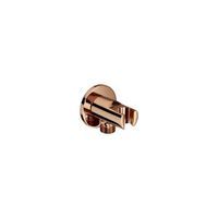 roca a5b5250rg0 aqua toma de agua 12 para flexible de ducha con soporte integrado oro
