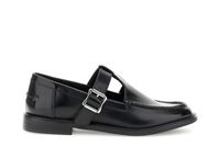 mocasines con cordones efecto piel cepillada black
