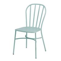 silla vintage azul retro de aluminio para jardin y exterior romero garden