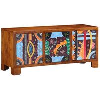 vidaxl banco para zapatos con puerta marron miel 100 x 35 x 45 cm