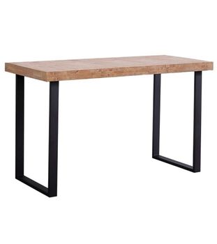 Mesa de estudio estilo industrial roble nordish patas negras