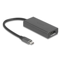 adaptador de cable de video delock 64316 usb-c a hdmidisplayport 8k 015 m gris aluminio