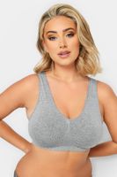 sujetador gris sin costuras con relleno