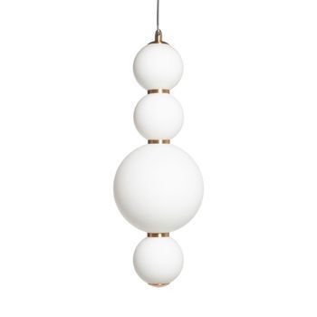 Lámpara Colgante Led 9w Metal Y Cristal Slim Atira Blanco