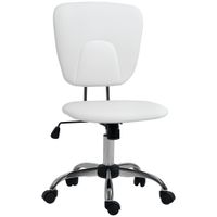 vinsetto silla de oficina giratoria blanco con altura ajustable y funcion basculante 50x54x875-965cm para escritorio estudio   aosom espana