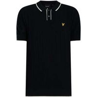lyle  scott polo polo de punto con ribete para hombre
