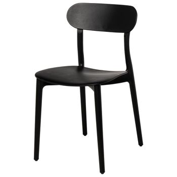 Silla de polipropileno color negro.