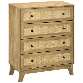 Cómoda con cajones 80x35x95 cm madera natural
