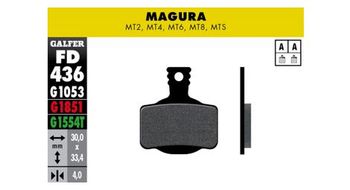 Pastillas de freno de metal galfer compatibles magura mt2   mt4   mt6   mt8   mts rojo advanced