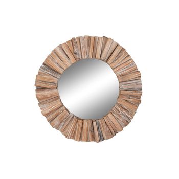 Espejo abeto cristal 60x4x60 troncos envejecido