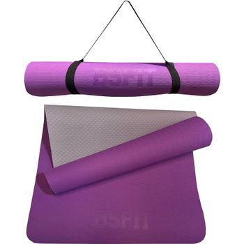 BSFIT® Esterilla Deporte, Yoga, Pilates, colchonetas Ejercicios. Es ideal para realizar deporte en casa, yoga mat, esterilla yoga antideslizante, TPE ecologico