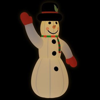 Muñeco De Nieve Inflable De Navidad Con Led 805 Cm Vidaxl