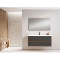 mueble mydesign 120 cm estructura roble moderno frontal antracita mate pack mueble  lavabo