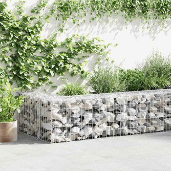 Muro De Gaviones | Gavión Para Piedras | Gavión Decorativo Con Cubiertas Acero Galvanizado 900x50x50 Cm Cfw190978