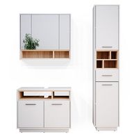 conjunto de muebles de bano beatrice 3 partes con mueble alto vicco