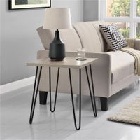 mesa auxiliar en efecto de roble gris