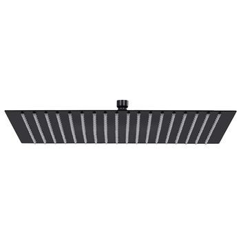 Cabezal Ducha Efecto Lluvia Acero Inox Cuadrado 50x50 Cm Negro Vidaxl