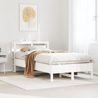 cama individual  cama de adulto  estructura de cama sin colchon madera maciza blanca 75x190 cm cfw339709