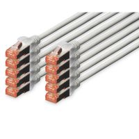 digitus cable de red s-ftp cat 6 lszh 2m gris 10 unidades