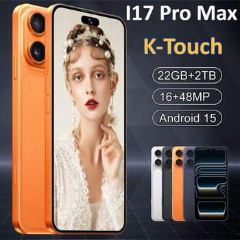 Teléfonos móviles K-Touch I17 Pro Max, smartphone Android 15 con desbloqueo facial, pantalla de 7,3 pulgadas, cámara de 16+48MP, 22GB+2TB, batería de 7800mAh, 5G, doble tarjeta SIM, doble modo de
