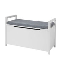 banco zapatero para guardar mdf blanco