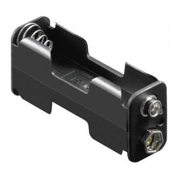 Goobay Portapilas para 2 Pilas FR6/HR6/LR6 Negro