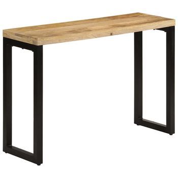 Mesa Consola Madera Maciza De Mango Rugosa 110x35x76 Cm Vidaxl
