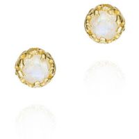 jorge revilla pendientes pendientes de boton con opalo de plata con bano de oro 18k para mujer
