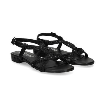 Bibi Lou Sandalias Planas Mujer - Negro Talla 39