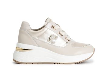 corriendo en nailon beige